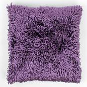 Chenille Cushion Cover Shaggy Plum 17"