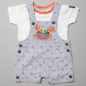 Crab Dungaree Short Set