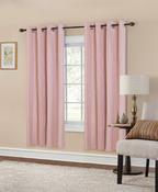 Raya Interlined Blush Striped Curtains 90x90 image