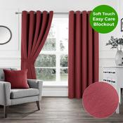 Blockout Red Eyelet Curtains-46x54" (117x137cm)  image