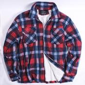 Full Zip Fleece Jacket Red Check image