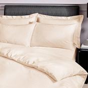 Catherine Lansfield Satin Stripe Oxford Pillowcases - Cream - Online Offer Only