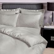 Catherine Lansfield Satin Stripe Oxford Pillowcases - Grey - Online Offer Only