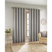Savoy Blackout Eyelet Curtains Grey image