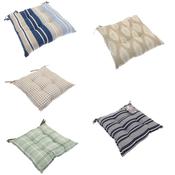 Pure Cotton Chair Cushions 38x38cm-Leaf