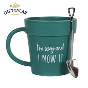 Sexy and I Mow It Pot Mug and Shovel