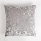 Crushed Velvet Cushion Cover Silver 17"