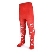 Girls Christmas Tights Red Reindeer image