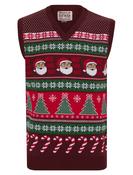 Sleeveless Christmas Jumper Candy Cane-Small