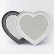 Heart Mirror Large-Grey