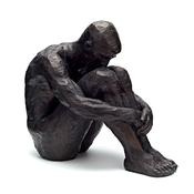 Sitting Man Bronze Statue image