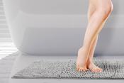 Soft Touch Noodle Bath Mat Silver 40x60cm by Emma Barclay image