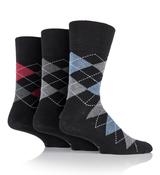 Men's Gentle Grip 3 Pack Socks Non-Binding Honeycomb image