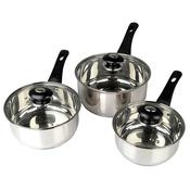 Stainless Steel 3-Piece Saucepan Set image