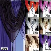 Tassled Voile Swag - 7 colours image