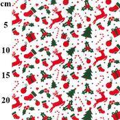 Christmas Polycotton Fabric Multi - Price by the Metre
