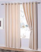 Toulon Champagne Interlined Luxury Eyelet Curtains 90x108 image