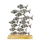 Seashore Fished On Wooden Base Small