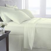 Elegance 100% Cotton Flat Sheet Vanilla image