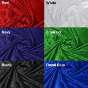 Assorted Crushed Velvet Fabric-White
