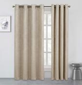 Waves Thermal Triple Weave Curtains Eyelet Natural-46x54" (117x137cm)  image
