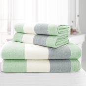 100% Cotton Weston Stripe 600gsm Towels Sage-Hand Towel