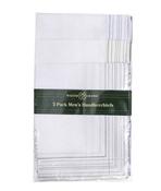 Men's 5 Pack White Hankies with Colour Border