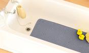 Bath Mat PVC Ribbed Grey by Country Club