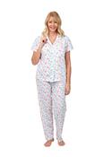Women's 100% Cotton Butterfly Pyjama's Pink-8/10 image