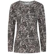 Women's Animal Print Fitted Blouse Beige