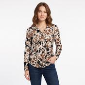 Women's 3/4 Sleeve Cotton Blouse Gold &amp; Black