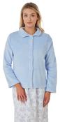 Women's Fleece Button-Up Jacket Blue-12/14