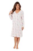 Women's Pintuck Nightdress Pink White-8-10 image
