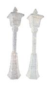 Christmas LED Tinsel Lamppost 90cm