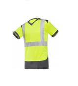 Yellow Hi-Viz V-Neck T-Shirt-3XL image