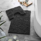 Ultimate Zero Twist Black 2 Piece Bath Mat