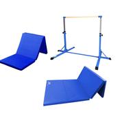 Gymnastics High Bar and Mat Set Blue 190cm-PRE ORDER image