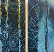  Hamilton Gallery Owen, Pat - Left Side 'Wood at the Waters Edge' Right Side 'ARiver Runs Through It'