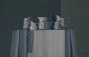  Hamilton Gallery Mooney, Trudie - 'Blue and White Jugs'