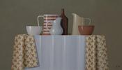  Hamilton Gallery Mooney, Trudie - 'Red Striped Jug and Floral Fabric' image