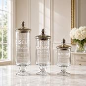 Luxury Apothecary Glass Storage Jar Set of 3 image