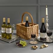 4 Bottle Wicker Wine Carrier