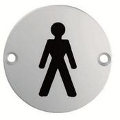 Eurospec SEX1011 "Male" Symbol 76mm Disc  Stainless Steel