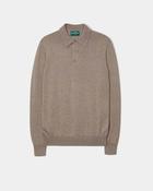 Alan Paine Hindhead Merino Wool Polo Shirt - Brown / 44