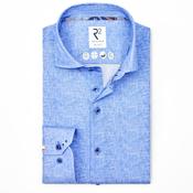 R2 Printed Lyocell Modern Fit Shirt - Blue / 39