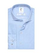 R2 Modern Fit Linen Blend Travel Shirt - Blue / 41
