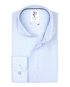 R2 Modern Fit Puppytooth Check Cotton Shirt - Blue / 41