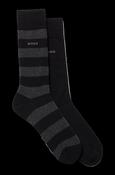 BlockStripe Two-pack of regular-length socks in a cotton blend - 6-11