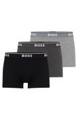 Three-pack of stretch-cotton trunks with logo waistbands - S