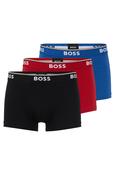 Three-pack of stretch-cotton trunks with logo waistbands - 2XL